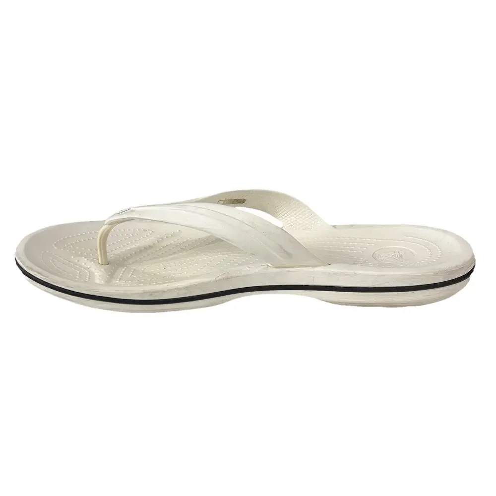 Crocs Crocband Flip Flops Lightweight Sandals Men's 13 White
